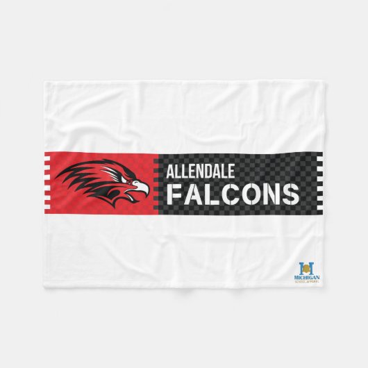 Allendale Falcons Fleece Deken (Voorkant (Horizontaal))
