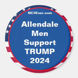 Allendale Mannen Ondersteuning TRUMP 2024 Magneet