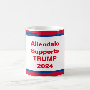 Allendale Ondersteunt TRUMP 2024 Koffiemok