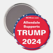 Allendale prend en charge TRUMP 2024 Fridge Magnet (Recto/Verso)