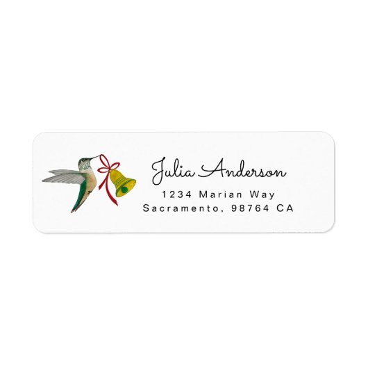 Allen's Hummingbird retouradres Label (Voorkant)
