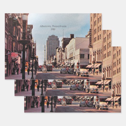 Allentown, Pennsylvania 1950 Inpakpapier Vel (Set)