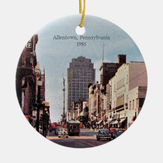 Allentown, Pennsylvania 1950 Keramisch Ornament (Voorkant)