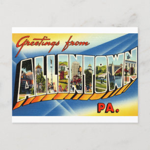 Allentown Pennsylvania Vintage Travel Briefkaart
