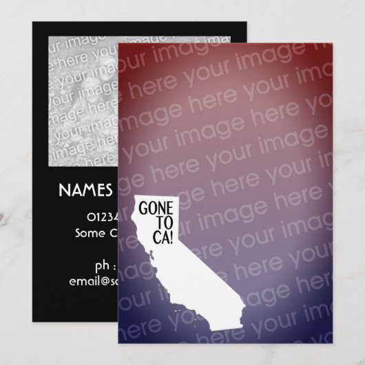 aller à cali carte photo (Devant / Derrière)