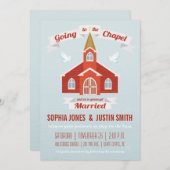 Aller à la chapelle Faire-part de mariage RED (Devant / Derrière)