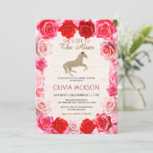 Aller à l'Altar Red Rose Bridal Shower Invitation (Debout devant)