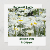 Aller à l'université Invitations de la fête d'adie (Devant / Derrière)