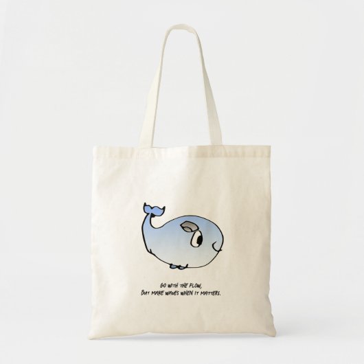 Aller avec le flux - Sac fourre-tout baleine (Devant)