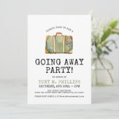 Aller loin invitation de valise de voyage de (Debout devant)