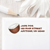 Aller noix de coco Étiquettes de fruits de coco tr (En situation)