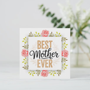 "Allerbeste Moeder" Bloemrijke Moederdag Kaart