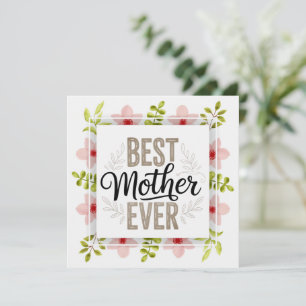 "Allerbeste Moeder" Bloemstuk Moederdag Kaart