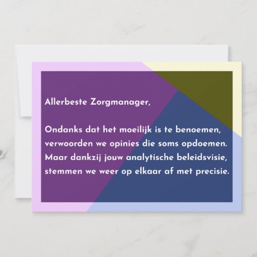 Allerbeste Zorgmanager Bedankkaart (Voorkant)