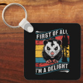 Allereerst ben ik een aangename grappige opossumbu sleutelhanger (Voorkant)