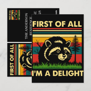 Allereerst Ben Ik Een Aangename Wasbeer T-Shirt Briefkaart