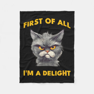 Allereerst ben ik een heerlijk grappig sarcastisch fleece deken