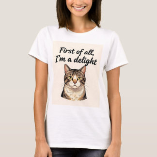 Allereerst ben ik een verrukkelijke grappige katte t-shirt