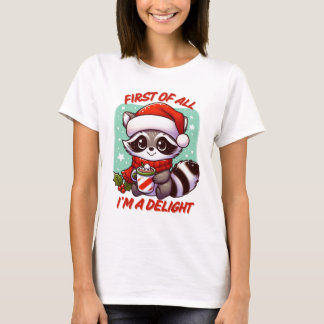 Allereerst ben ik een verrukkelijke kerst wasbeer  t-shirt