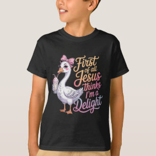 Allereerst Denkt Jezus Dat Een Genoegen Grappige G T-shirt