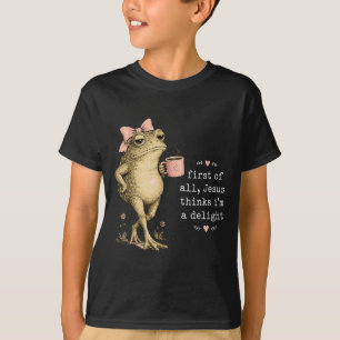 Allereerst Denkt Jezus Dat Een Vrolijke Christelij T-shirt