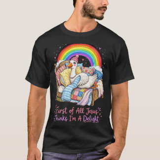 Allereerst Denkt Jezus Dat Ik Een Aangenaam Grappi T-shirt