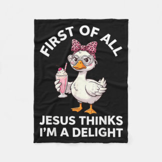 Allereerst Denkt Jezus Dat Ik Een Aangename Ontwer Fleece Deken