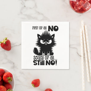 Allereerst, geen grappig cadeau voor kattenliefheb servet