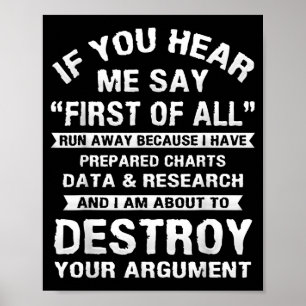 Allereerst Grappig College Sarcastisch Debatteam R Poster
