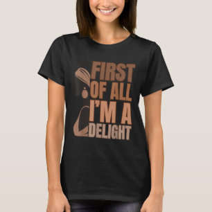 Allereerst in een genot melanine meisje grappig zw t-shirt