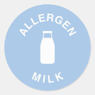 Allergeen Melk - Waarschuwing: Bevat Melk Ronde Sticker