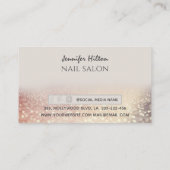 Allergeren van roos glittery haar en make-up visitekaartje (Achterkant)