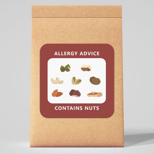 Allergie advies - Bevat noten Sticker