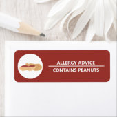 Allergie advies - bevat pinda's Sticker (Insitu)