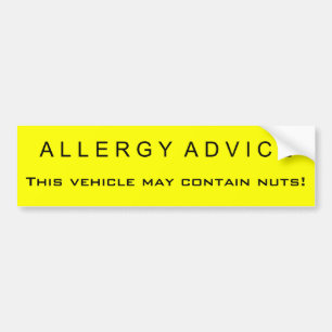 allergie-advies bumpersticker