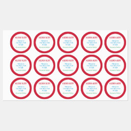 Allergie Alert Gepersonaliseerde Kinder Voedselall Labels