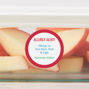 Allergie Alert Gepersonaliseerde Kinder Voedselall Labels