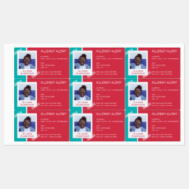 Allergie Alert Kinder Foto Medische Noodopvang Labels