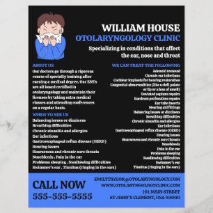 Allergie Design, Otolaryngoloog, Otolaryngologie Flyer