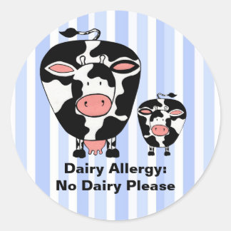 Allergie laitière ferme vache Étiquette personnali