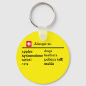 Allergieën en aandoeningen sleutelhanger (Voorkant)