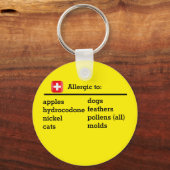 Allergieën en aandoeningen sleutelhanger (Voorkant)