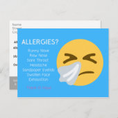 Allergies Shaklee carte postale (Devant / Derrière)