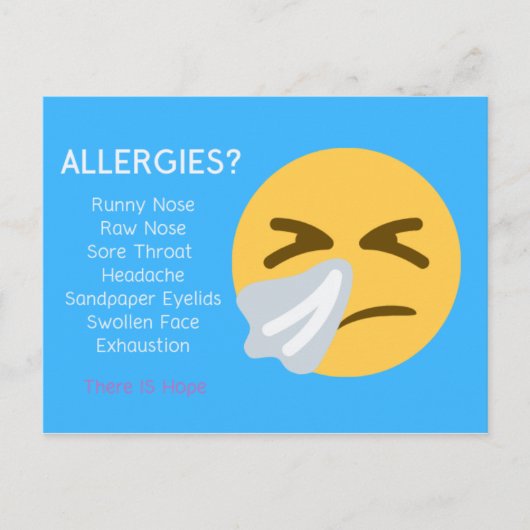 Allergies Shaklee carte postale (Devant)