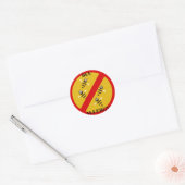 Allergisch voor bijen ronde sticker (Envelop)