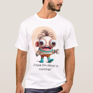 Allergisch voor de ochtenden t-shirt