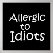 Allergisch voor idioten poster (Voorkant)