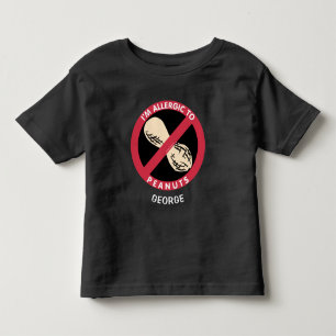 Allergisch voor Kinder pinda's Gepersonaliseerde a Shirts
