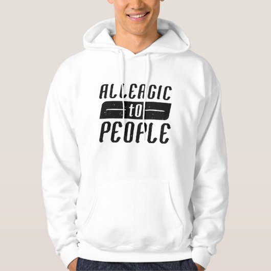 Allergisch voor mensen hoodie (Voorkant)