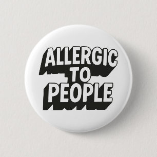 Allergisch voor mensen ronde button 5,7 cm